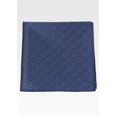 Geometric Design Woven Pocket Square