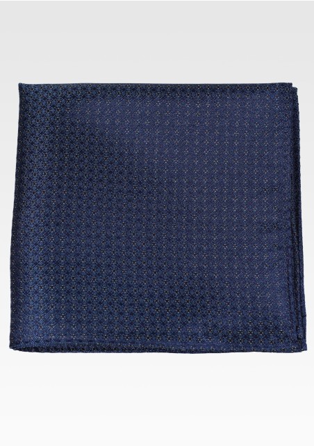 Matte Textured Mens Pocket Square in Navy Blue