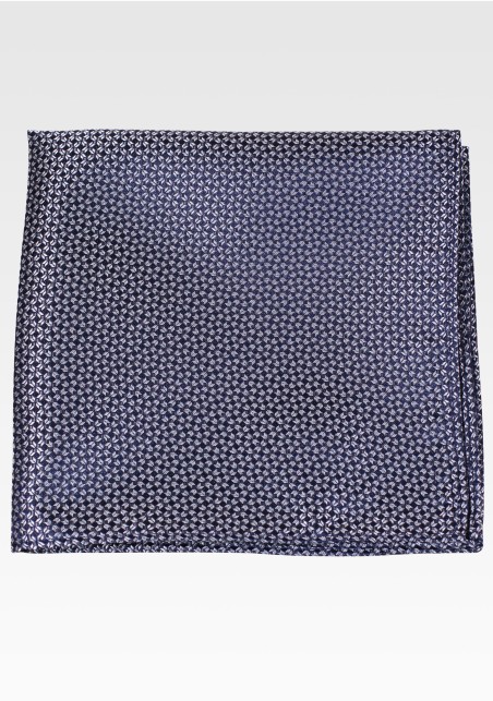 Matte Weave Mens Suit Hanky in Classic Navy
