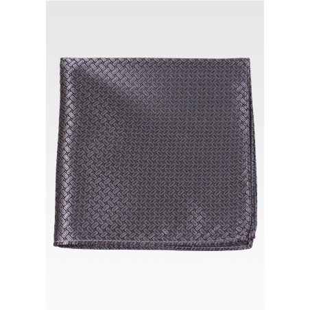 Oval Design Pocket Square in Charcoal
