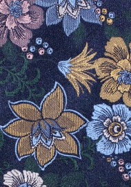 Floral Mens Tie in Green, Blue, Gold