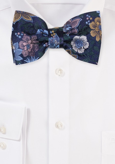 Floral Bowtie in Pre-Tied Style