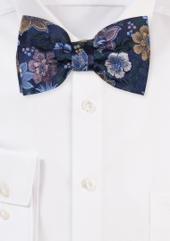Floral Bowtie in Pre-Tied Style
