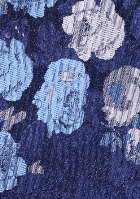 Rose Floral Bowtie in Shades of Blue