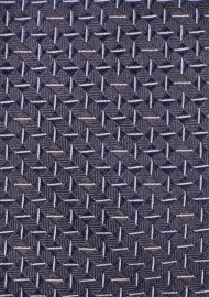Dark Gray Pocket Square with Woven Design