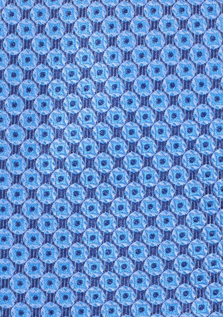 Aqua and Navy Dot Design Mens Pocket Square