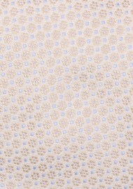 Woven Floral XL Tie in Vanilla Cream