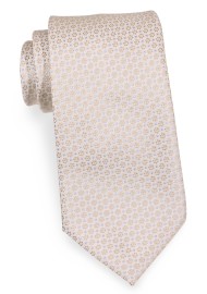 Woven Floral XL Tie in Vanilla Cream
