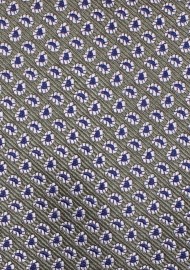 All Over Woven Paisley Tie in Olive Green