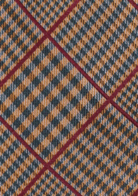 Brown and Olive Prince of Wales Checkered Tie