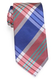 Pink and Purple Tartan Check Tie