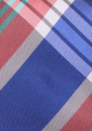 Pink and Purple Tartan Check Tie
