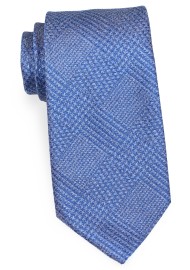 Blue Tie with Prince of Wales Checks