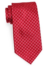 Cherry and Bright Red Woven Necktie in matte Finish
