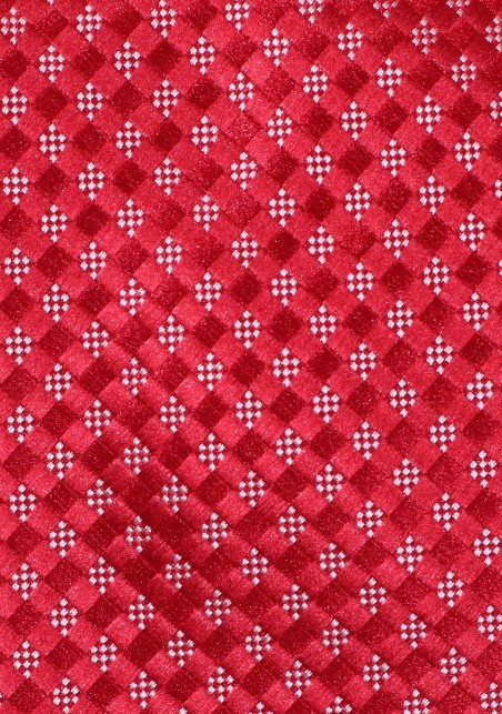 Cherry and Bright Red Woven Necktie in matte Finish