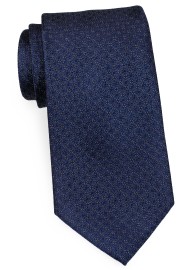 Dress Blue Mens Tie in Extra Length for Taller Men