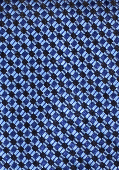 Blue Tie with Woven Micro Checks
