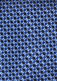 Blue Tie with Woven Micro Checks