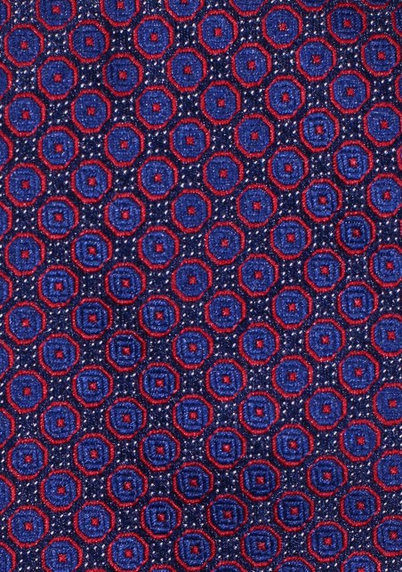 Navy Bow Tie with Red Circles
