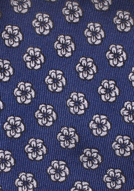 Rose Design Mens Tie in Blue