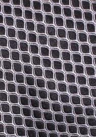 Fish Scale Design Mens Pocket Square in Black