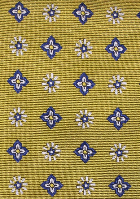 XL Woven Mens Necktie in Mustard Yellow