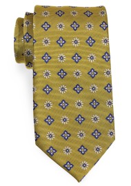Woven Mens Necktie in Mustard