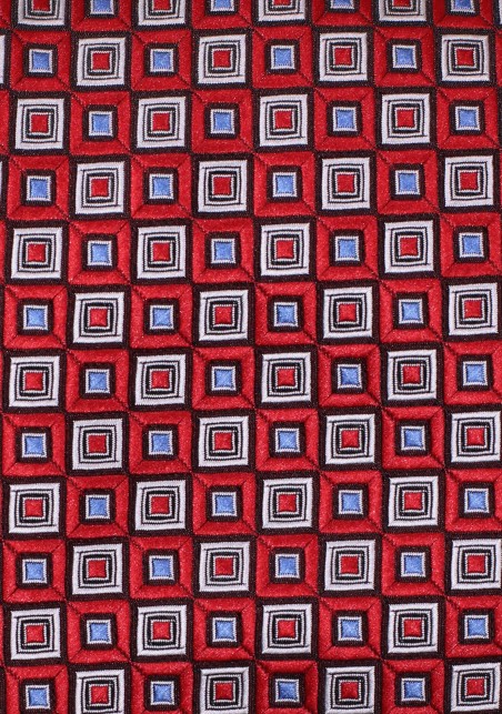 Diamond Checkered Mens Tie in Red and Lilac