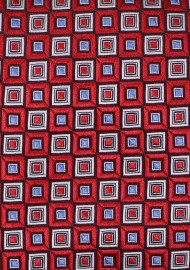 Diamond Checkered Mens Tie in Red and Lilac