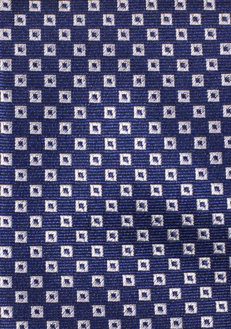 Small Checkered Bowtie in Blue and Silver