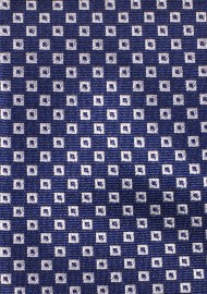Small Checkered Bowtie in Blue and Silver