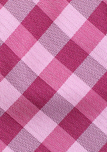 Fuchsia and Pink Gingham Pocket Square