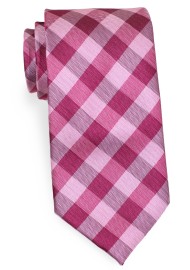 Pink Tie in Gingham Check