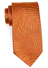 Mens Necktie in Tiger Stripe Design