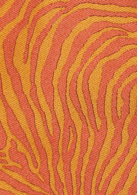 Tiger Stripe XL Mens Tie in Red and Orange