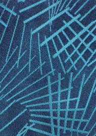 Teal Green Graphic Print Pocket Square
