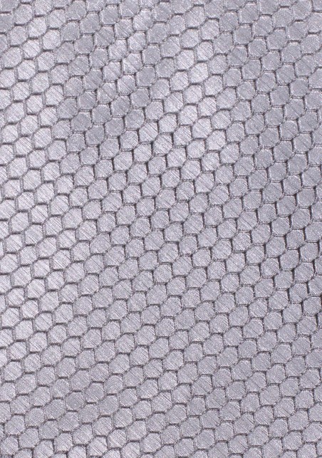 Hex Checkered Tie in Silver and Gray