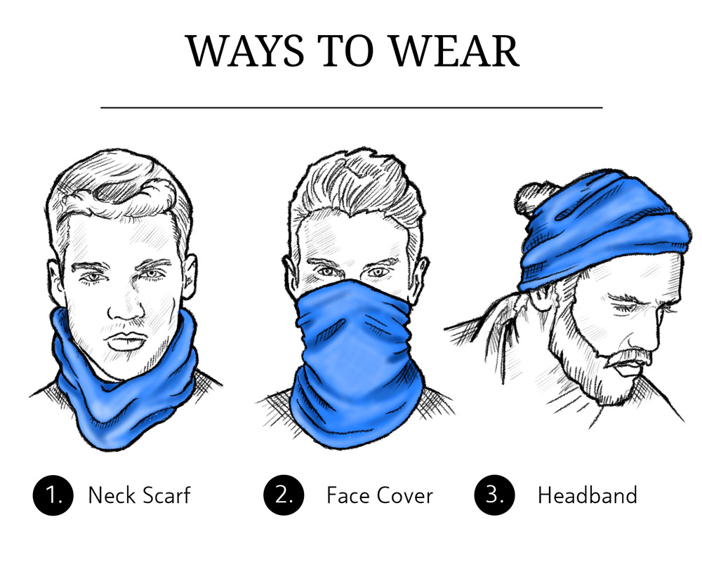 ways to wear gaiter neck scarf