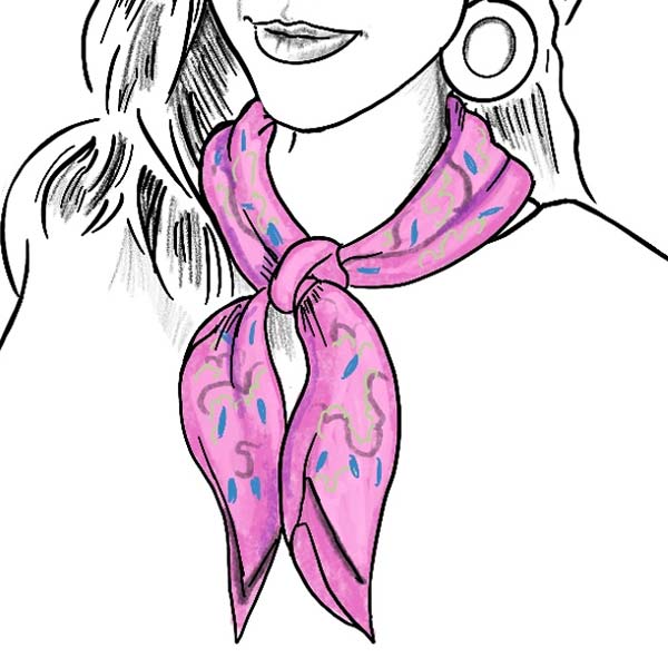 shoulder volume scarf fold ladies