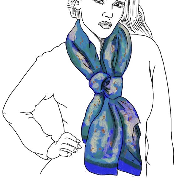 silk scarf winter knot