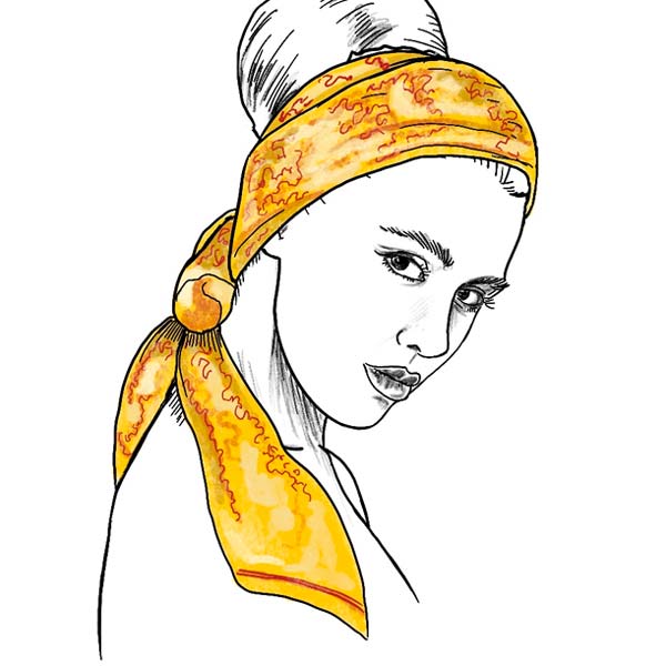 how to fold a womens scarf into a beach bag