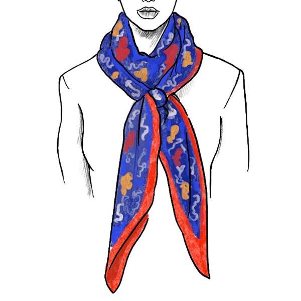 classic ladies silk scarf knot instructions