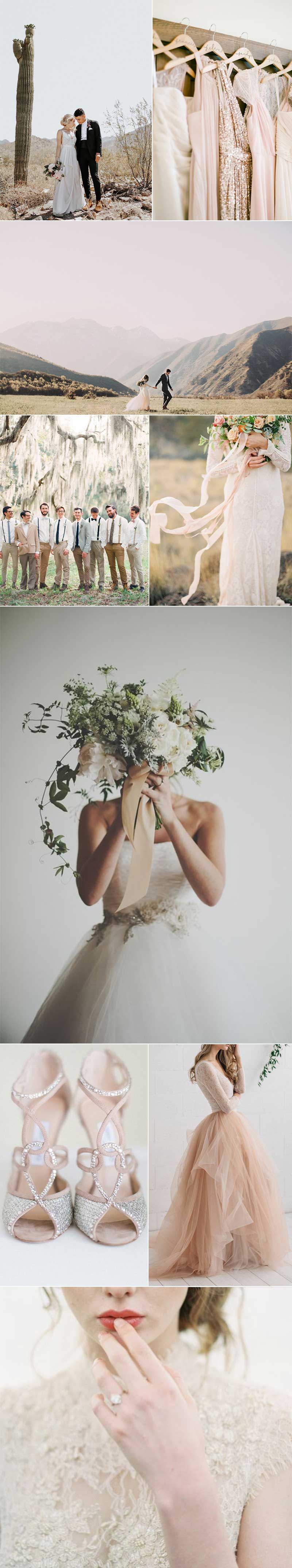 Wedding Inspiration in Nudes and Metallics