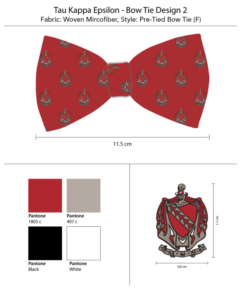 TKE striped bow tie