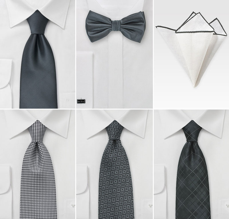 Wedding Accessories in Charcoal Grey
