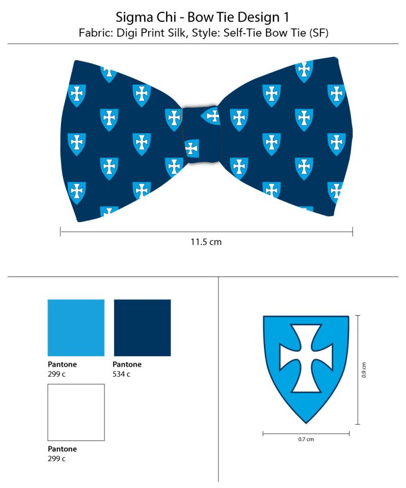 Sigma Chi Self Tied Bow Ties