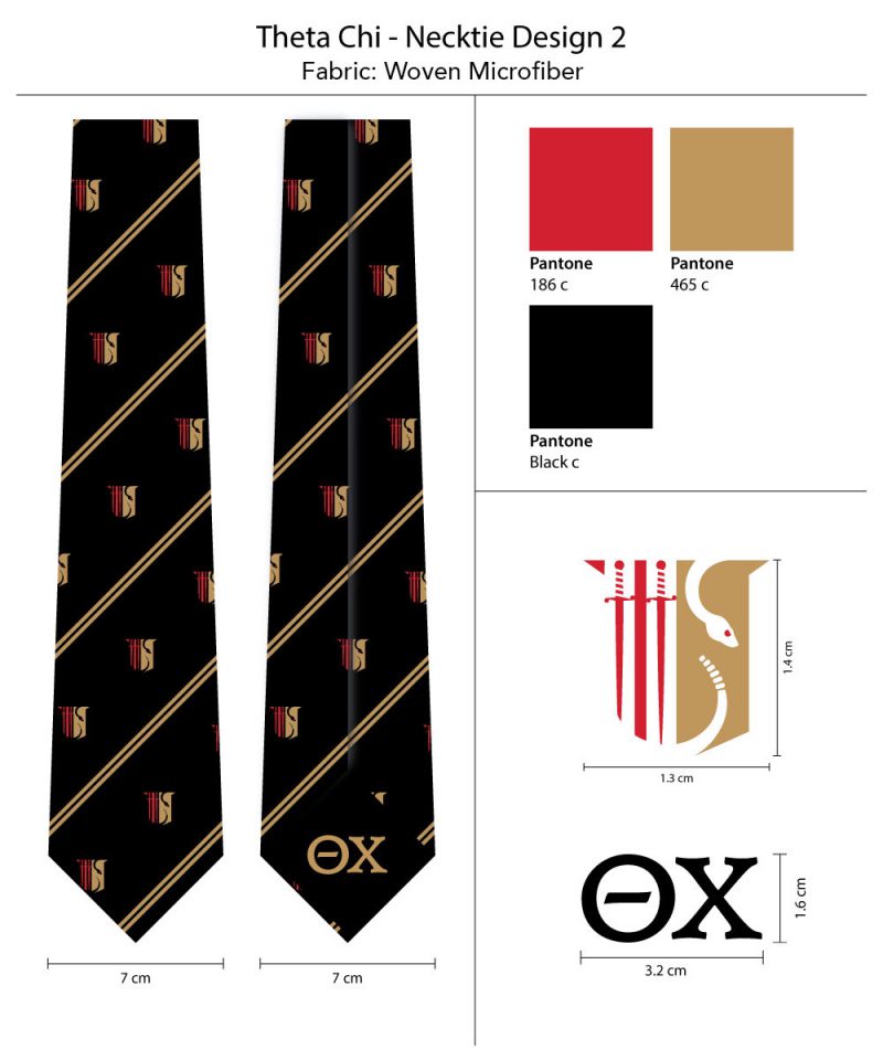 Theta Chi striped tie