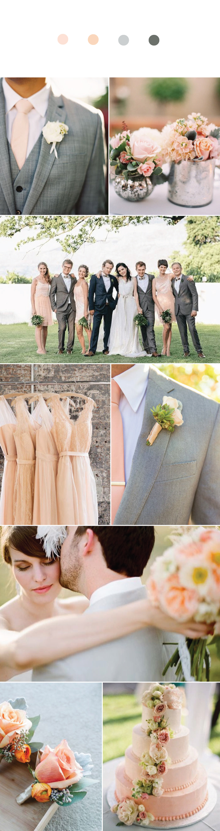 Peach + Gray Wedding Inspiration