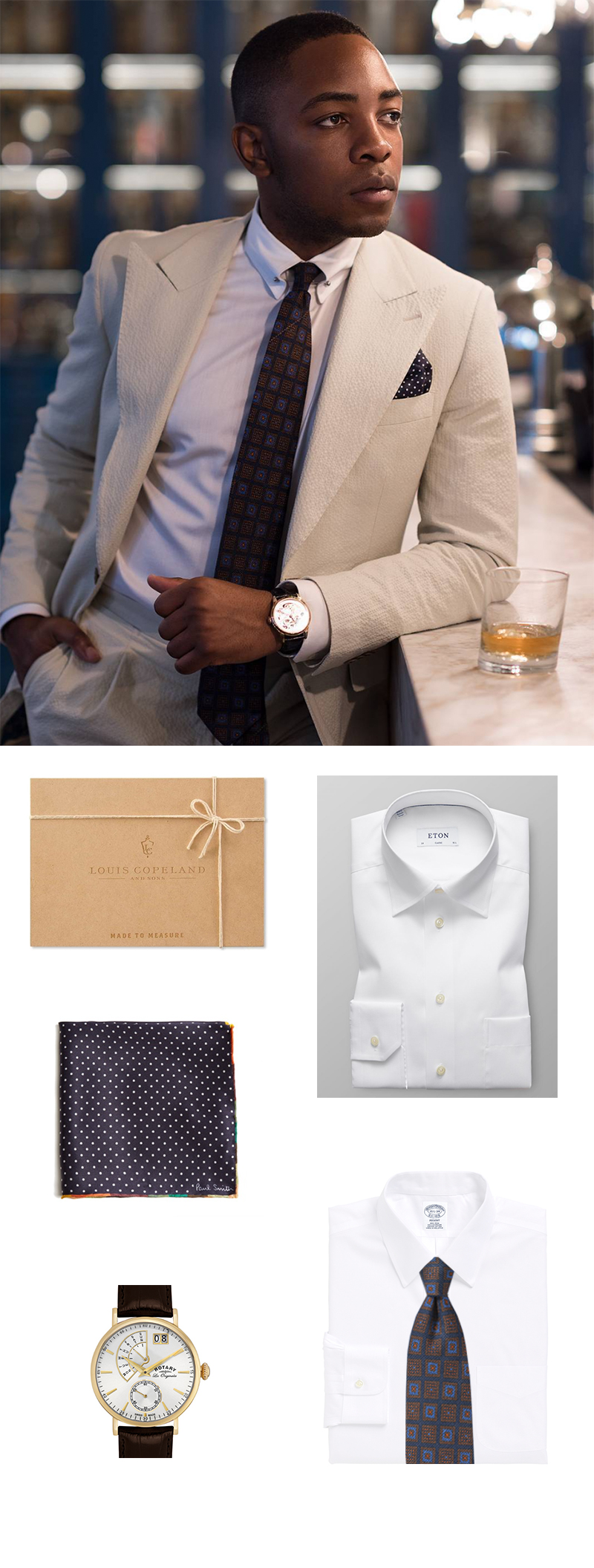 Beige Suit and Wool Table