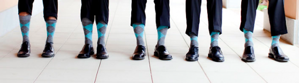 teal-color-socks-wedding
